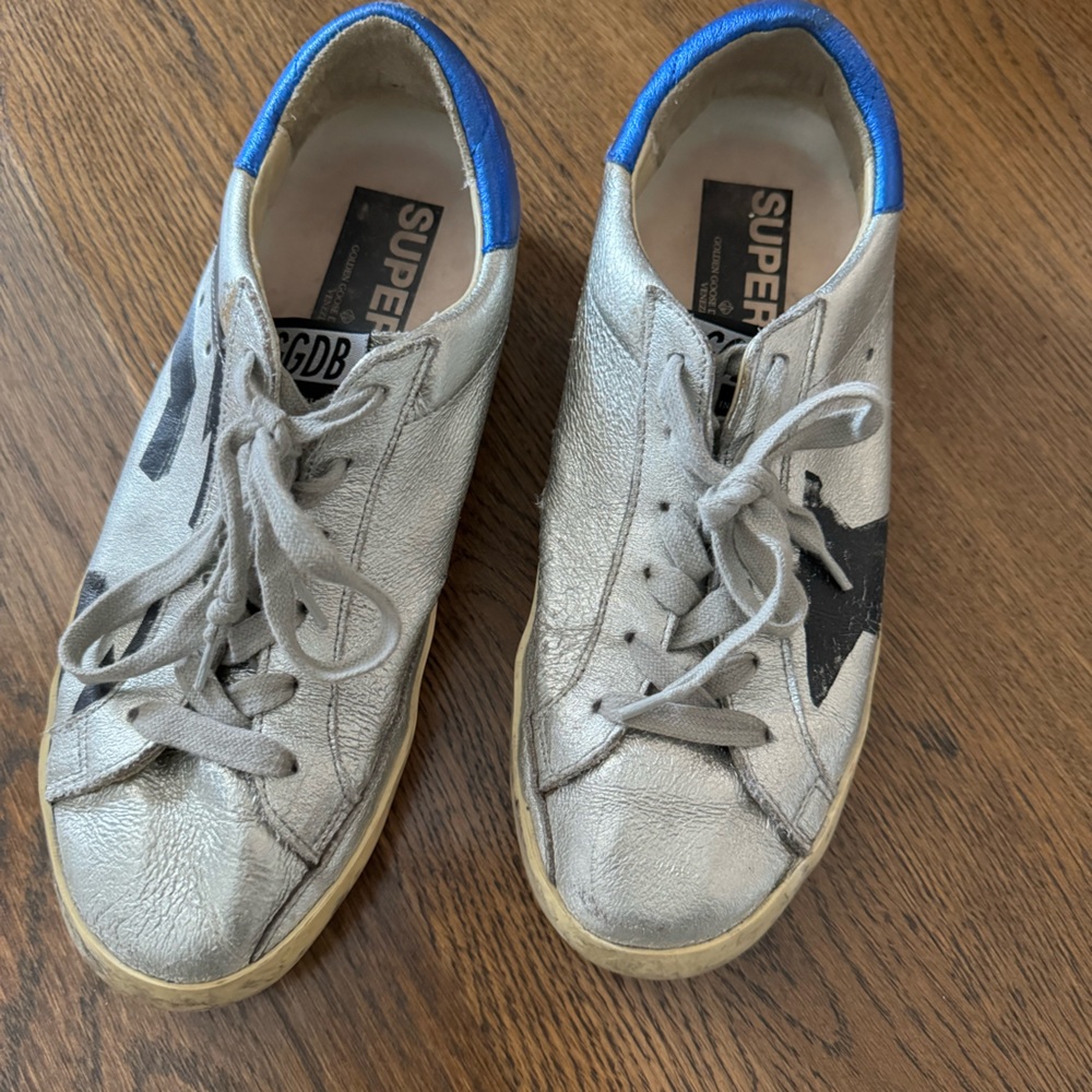 Golden Goose Super Star Silver Leather Sneaker